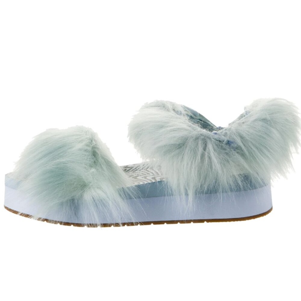 NEW Maisie Willen x Keds Faux Fur Floral Print Slides